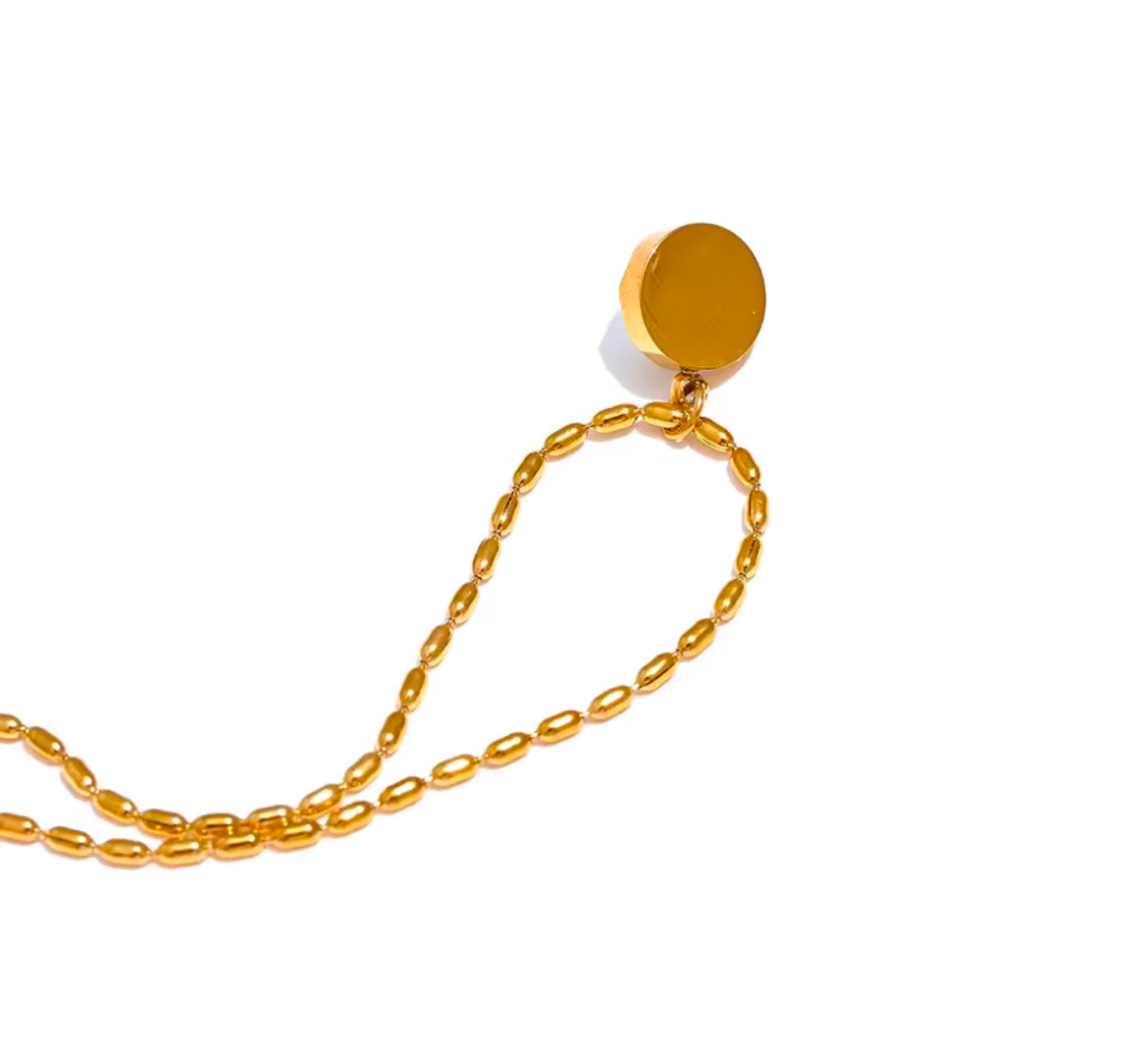 Gold-Plated Moonstone Drop Necklace – Tarnish-Free, Chic, Waterproof