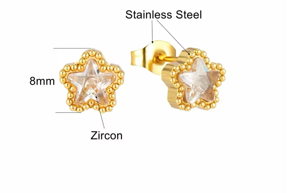 Dainty Zircon Elegance Stud Earrings