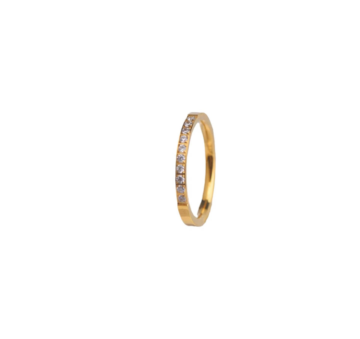 Radiant Gold Crystal Ring