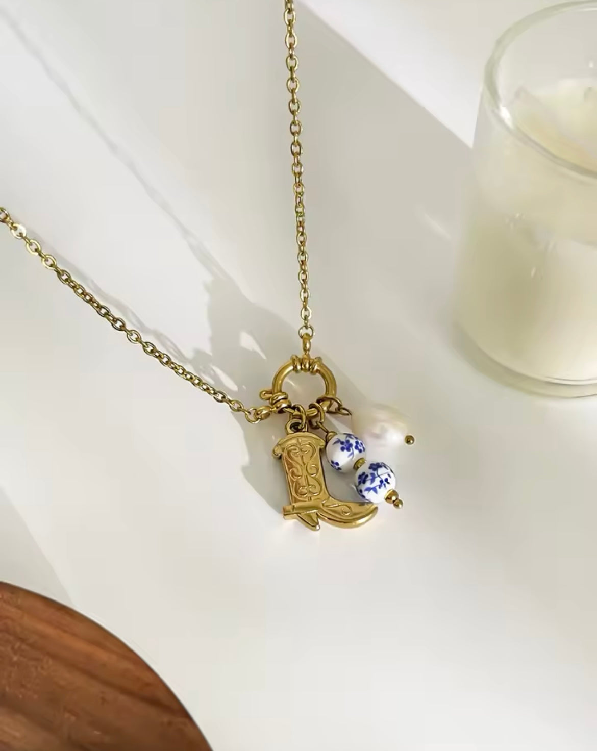 Western Pearl Mix & Match Charm Necklace