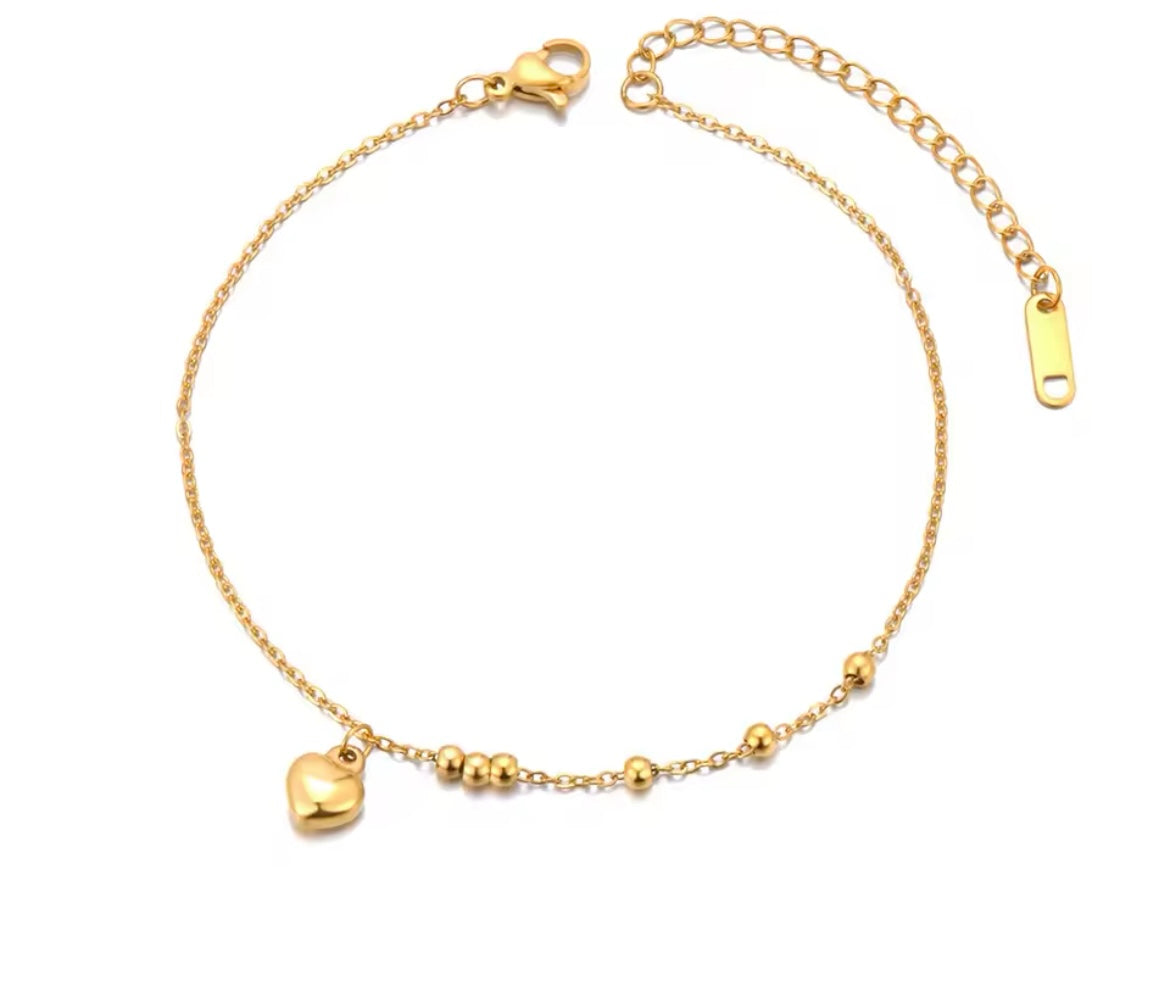 Golden Elegance Anklet – Multi-Style Design