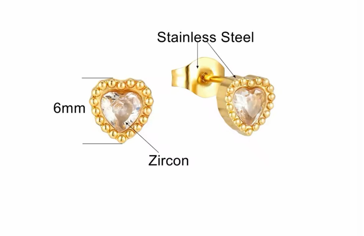 Dainty Zircon Elegance Stud Earrings