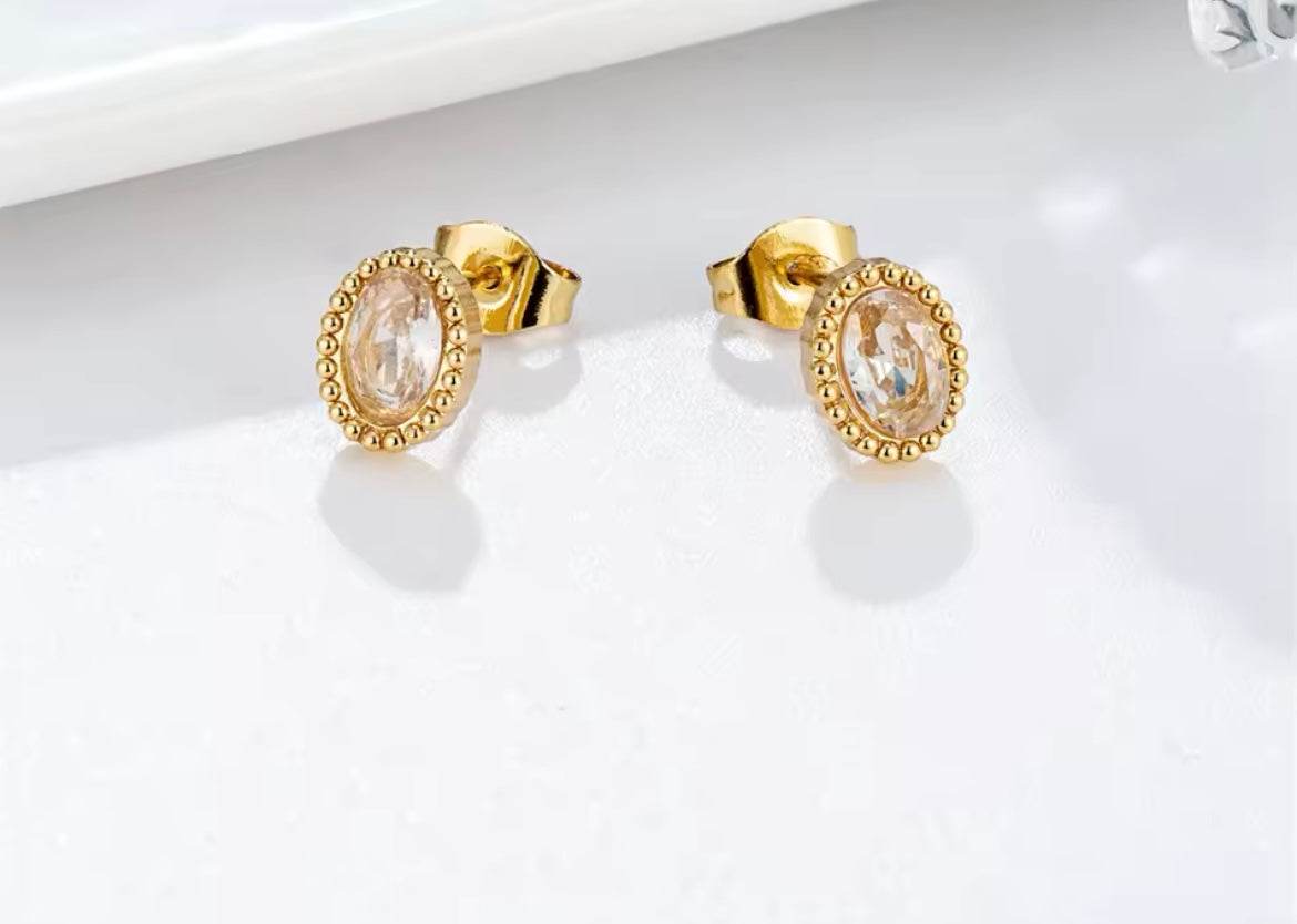 Dainty Zircon Elegance Stud Earrings
