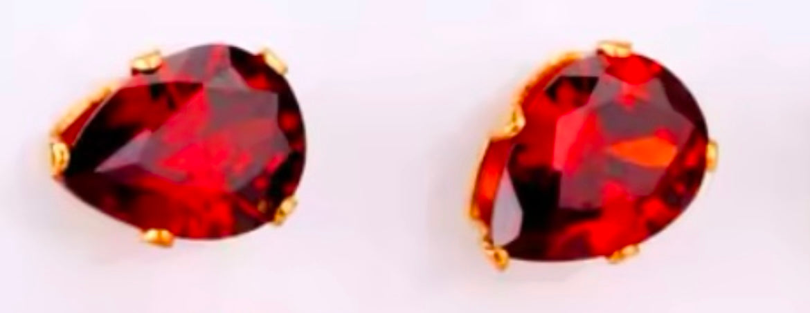 Colourful Crystal Tear Drop Obal-Shaped Cubic Zirconia Stud Earrings – Stainless Steel Jewellery