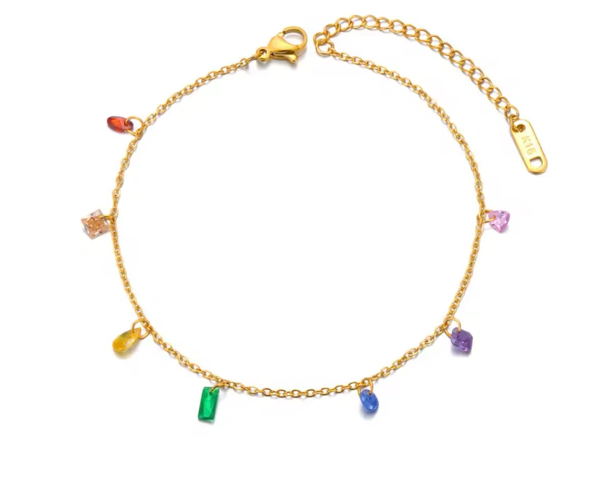 Golden Elegance Anklet – Multi-Style Design