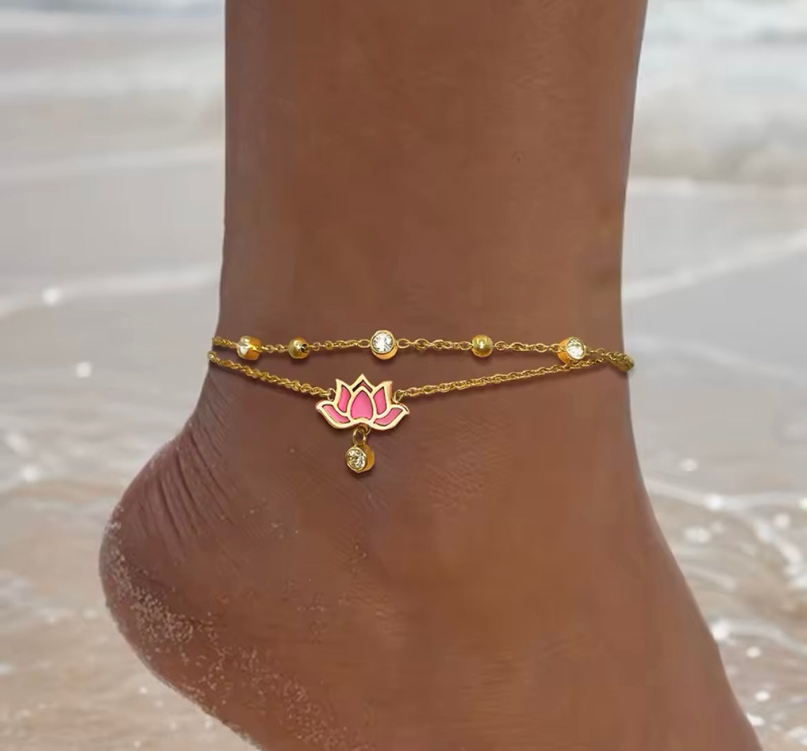 Golden Elegance Anklet – Multi-Style Design