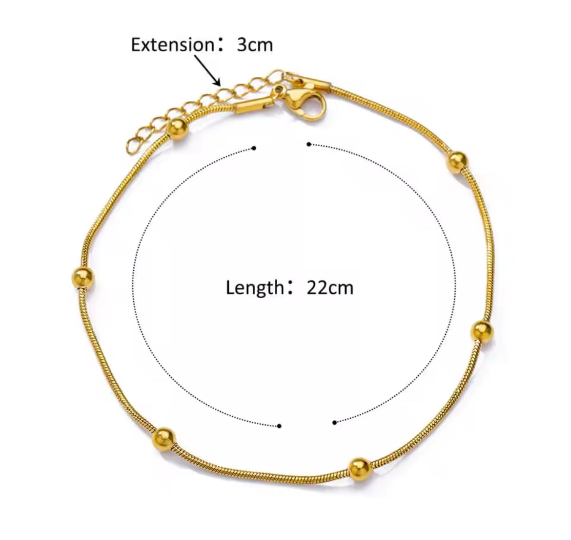 Golden Elegance Anklet – Multi-Style Design
