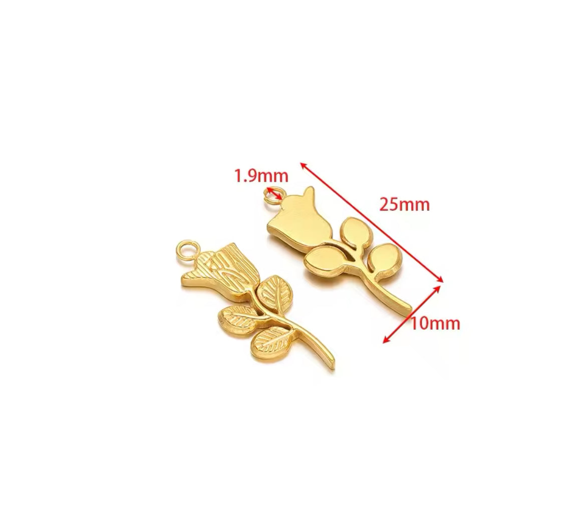 Make Your Own Charm Jewellery – Gold Plated Stainless Steel (Tarnish-Free & Waterproof)- 1 piece