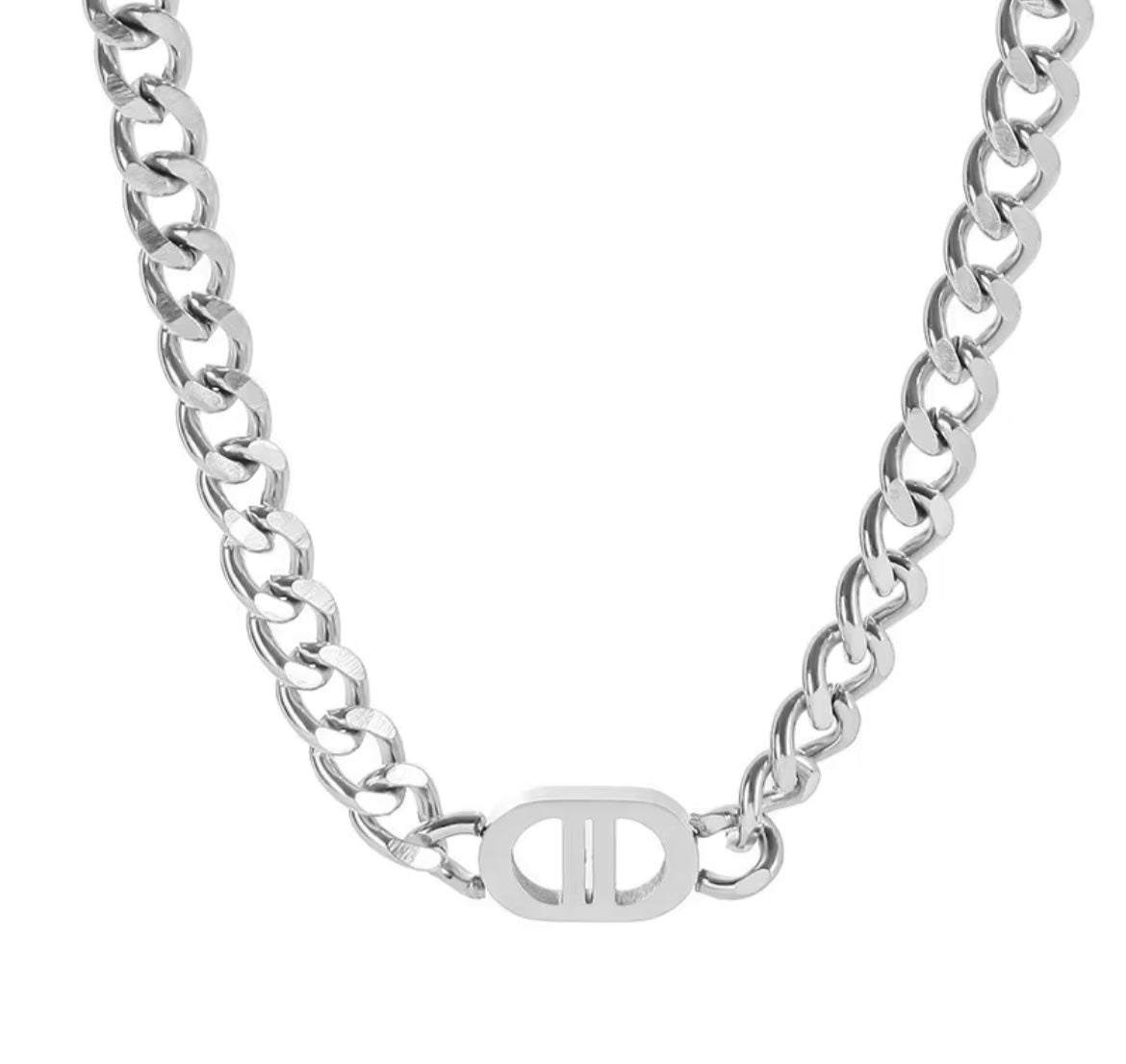 Chunky 18K Gold-Plated Cuban Chain Necklace & Bracelet (Sold Separately)