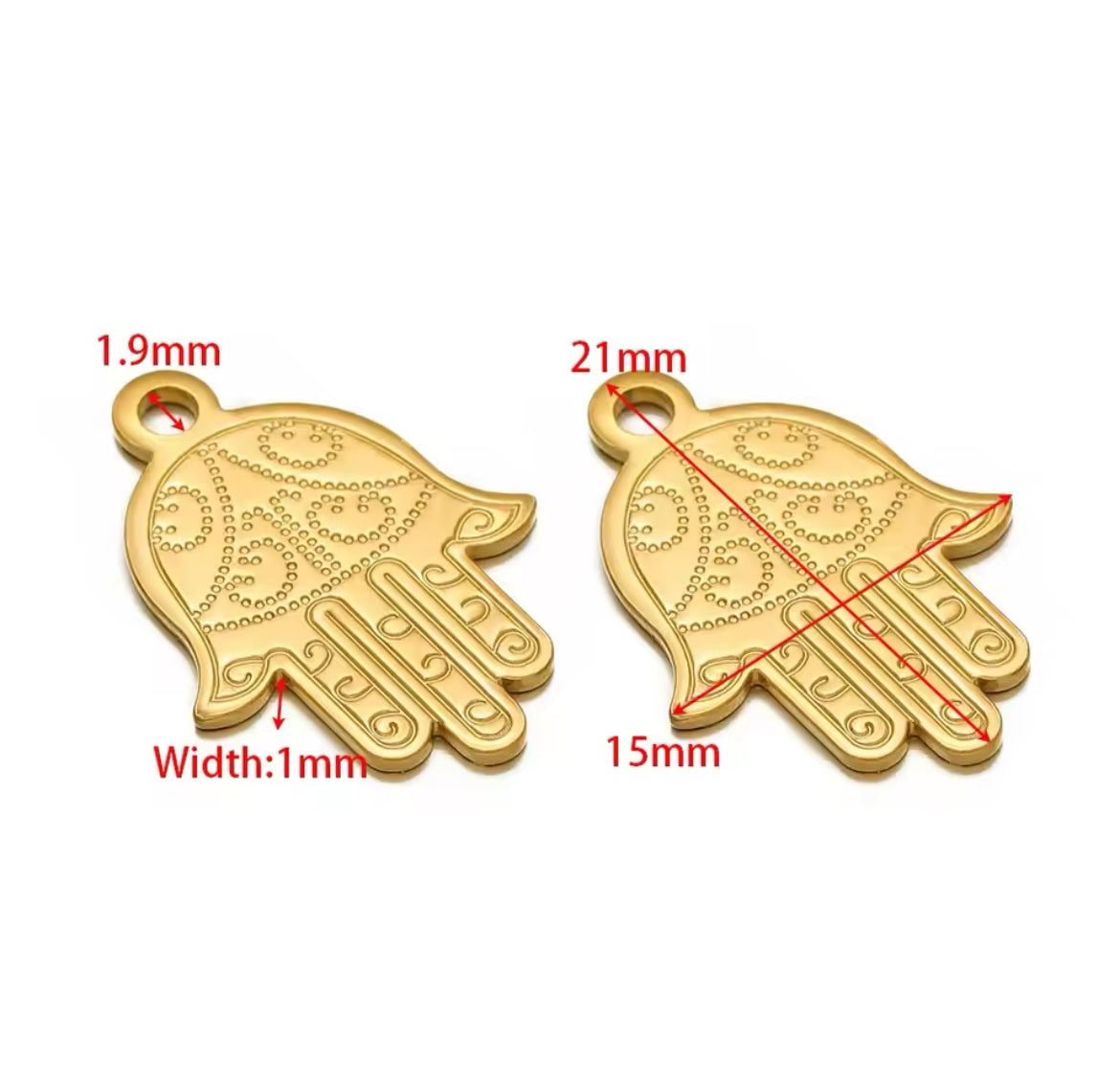 Make Your Own Charm Jewellery – Gold Plated Stainless Steel (Tarnish-Free & Waterproof)- 1 piece