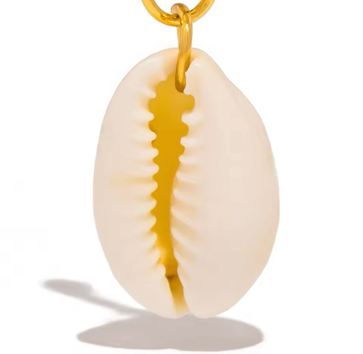 Shell Charm Hoop Earrings