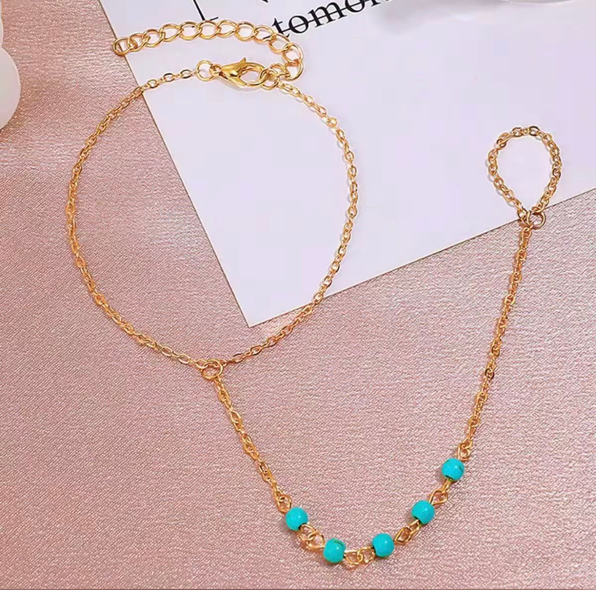Elegant Gold-Plated Stainless Steel Hand Chain Bracelet