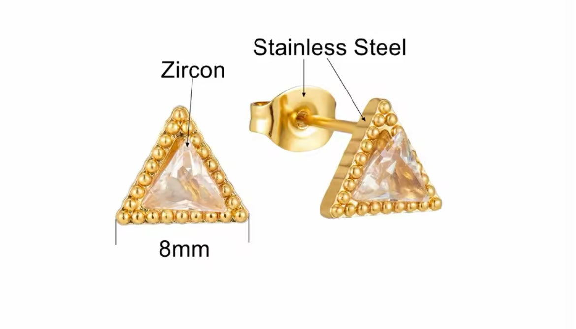 Dainty Zircon Elegance Stud Earrings