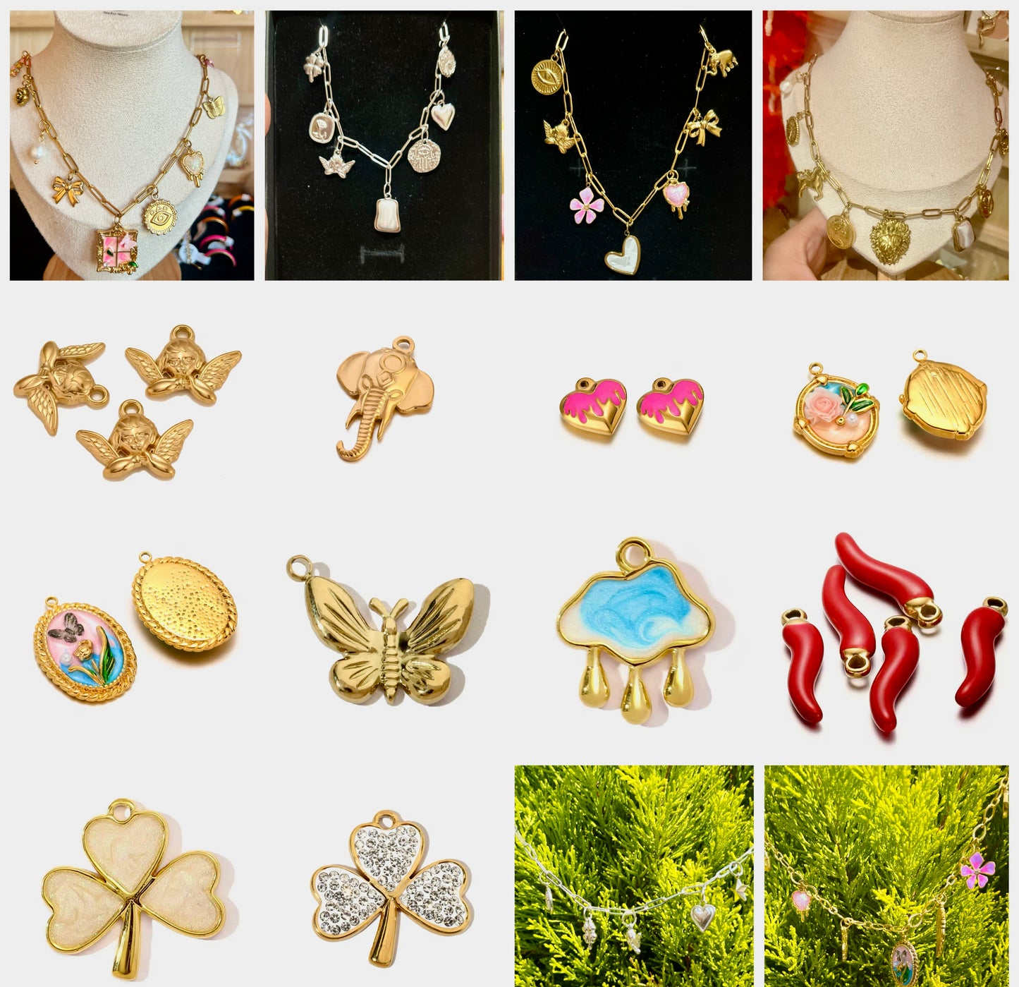 Make Your Own Charm Jewellery – Gold Plated Stainless Steel (Tarnish-Free & Waterproof)- 1 piece