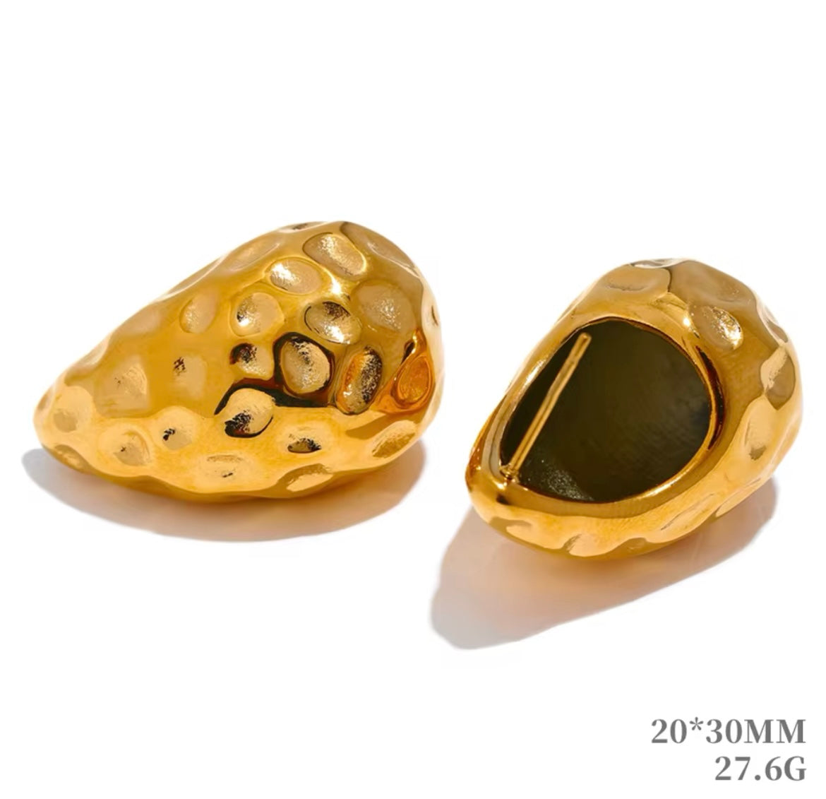 Teardrop Elegance – Gold-Plated Stainless Steel Earrings Collection
