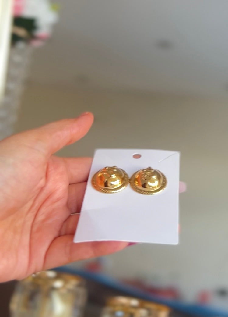 Vintage Serpent Coin Stud Earring