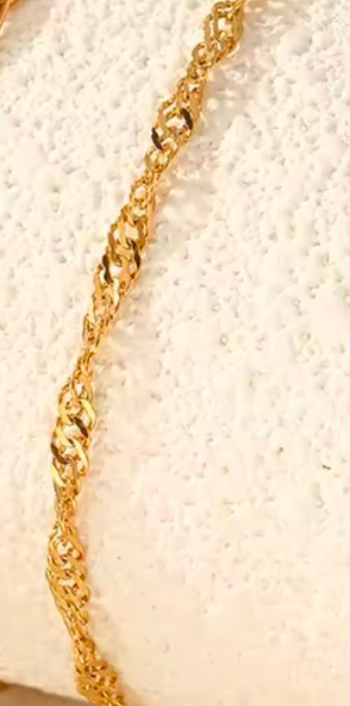 Golden Elegance Anklet – Multi-Style Design