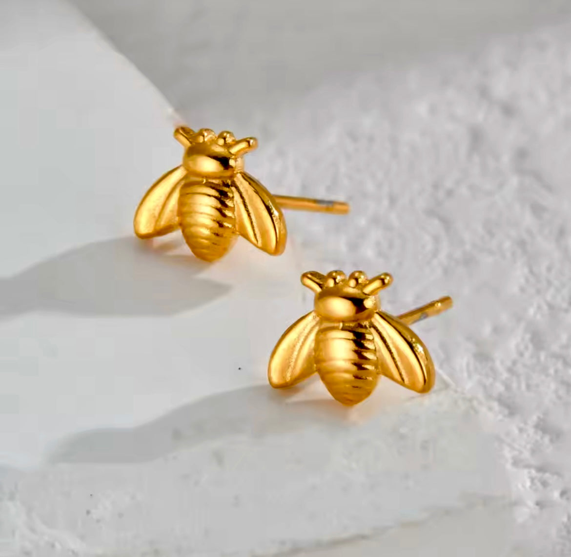 Dainty Petite Honeybee Stud Earrings