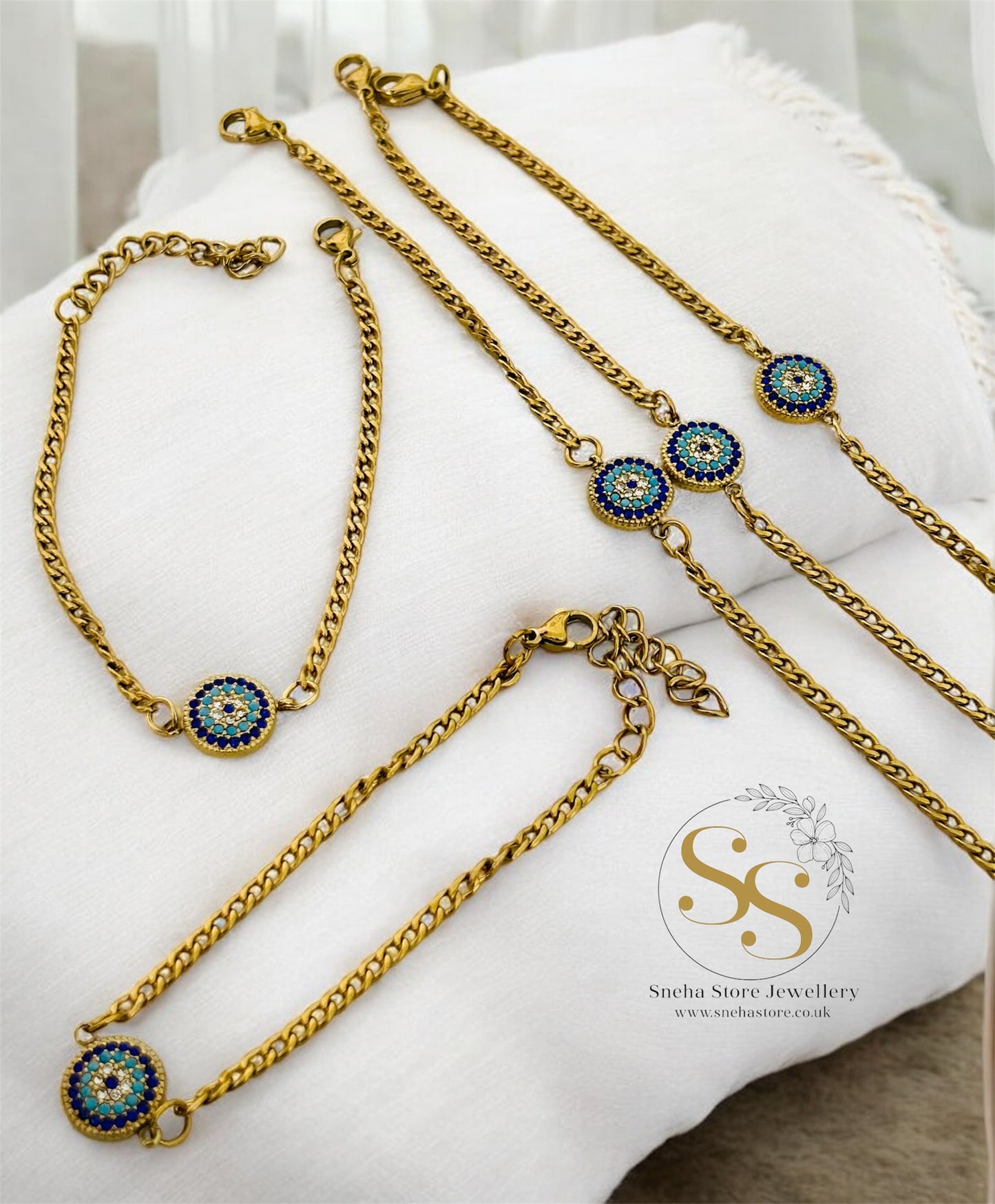 Astra Evil Eye Chain Bracelet