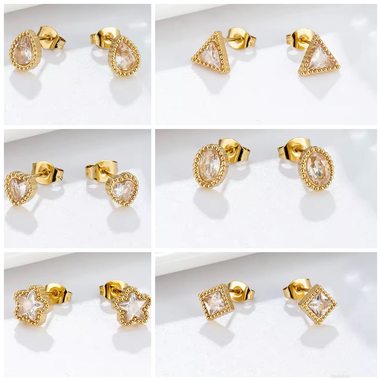 Dainty Zircon Elegance Stud Earrings