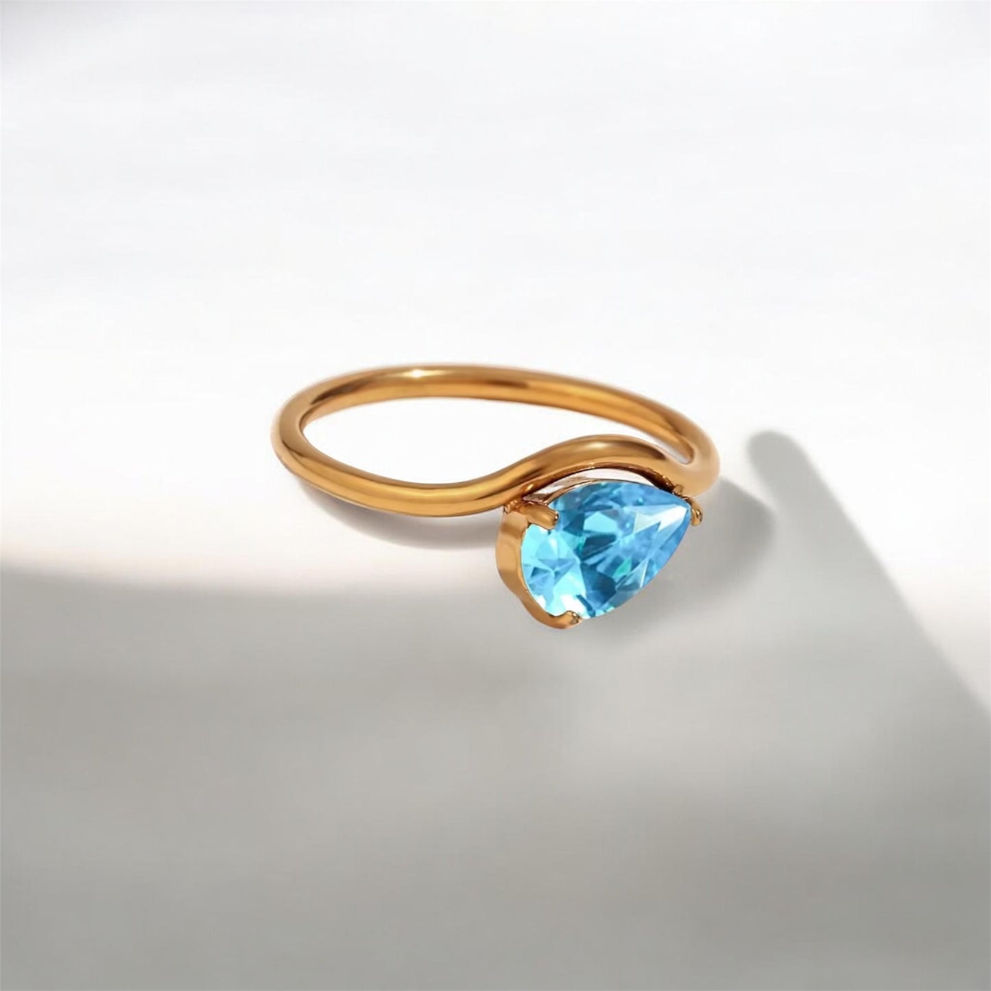 Oval Zircon Birthstone Ring – Size US 8 UK Size P½ to Q