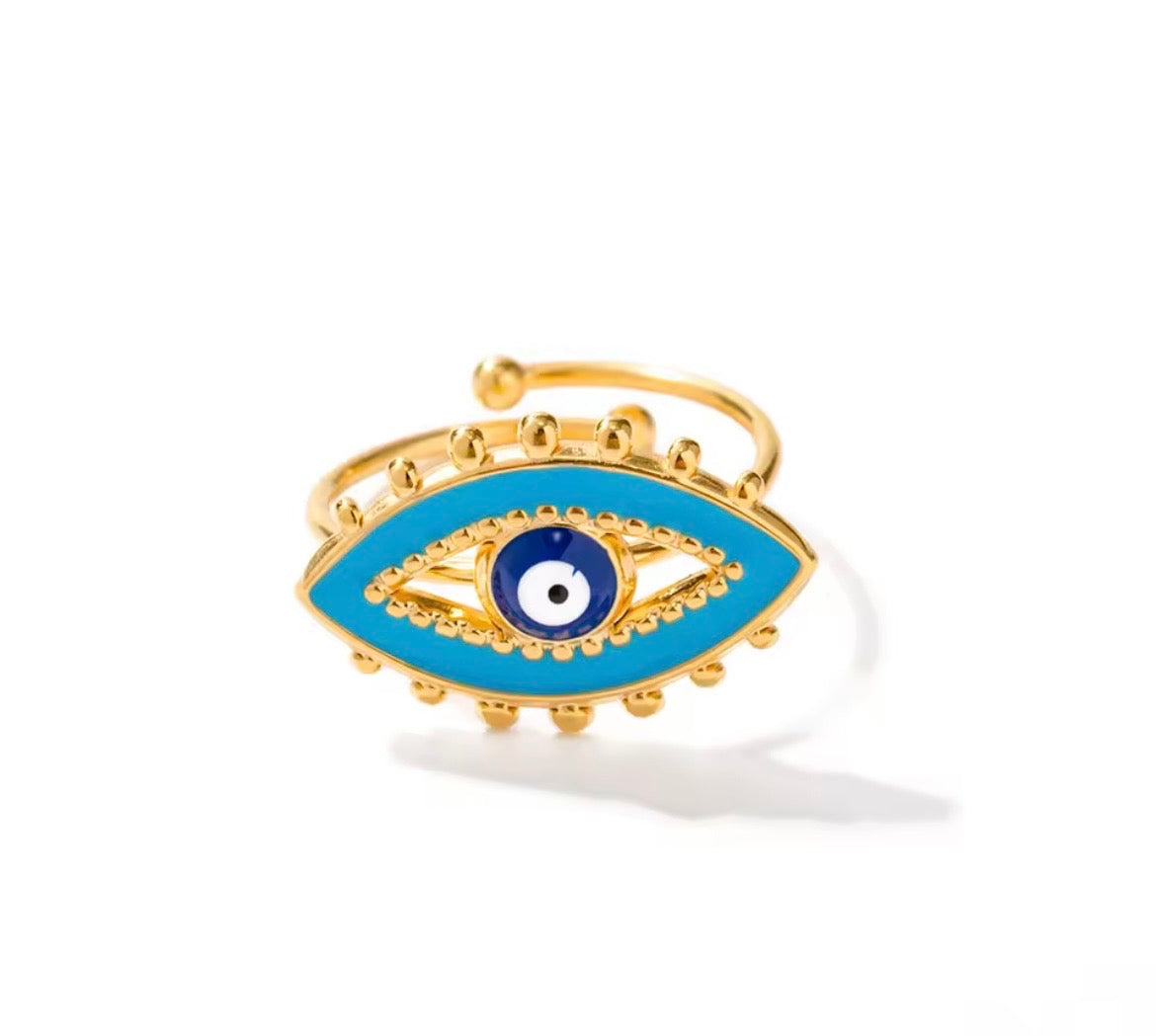 Evil Eye Harmony Adjustable Ring
