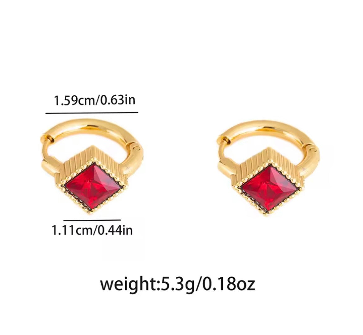 Gem Glow Hoop Earrings