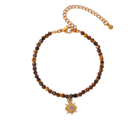 Tiger Eye Sunburst Necklace