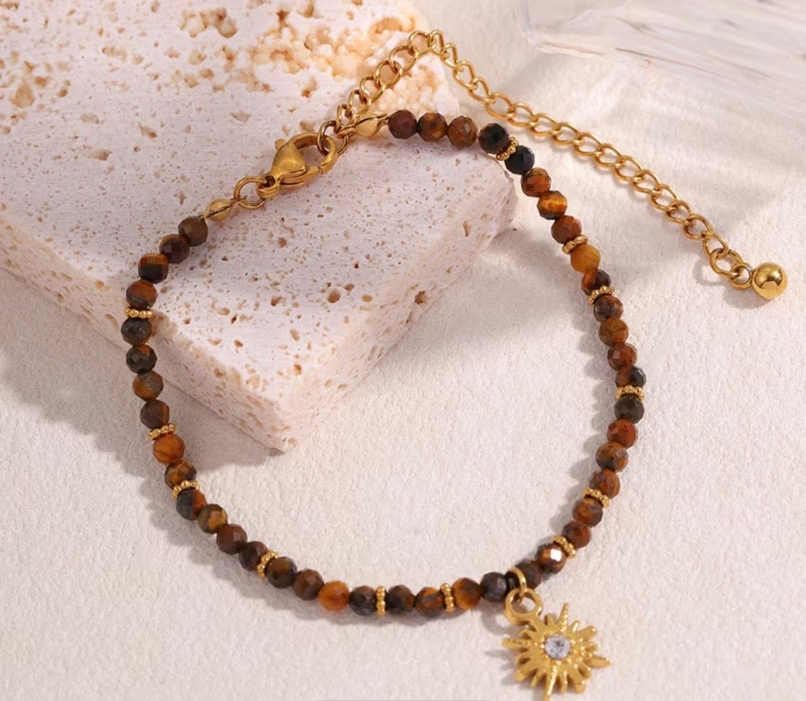 Tiger Eye Sunburst Necklace