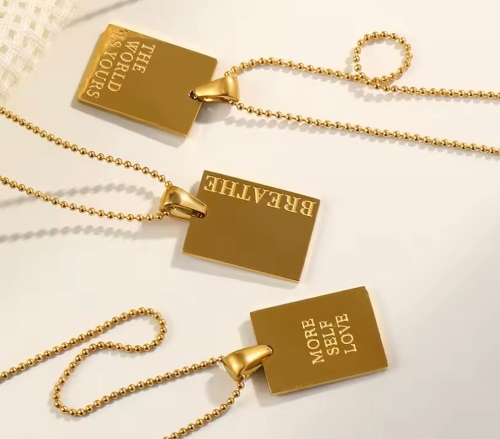 Empower Tag Necklace Collection