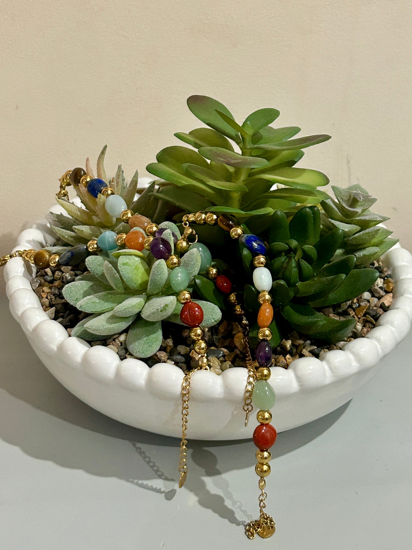 Handmade 7 Chakra Stainless Steel Bracelet