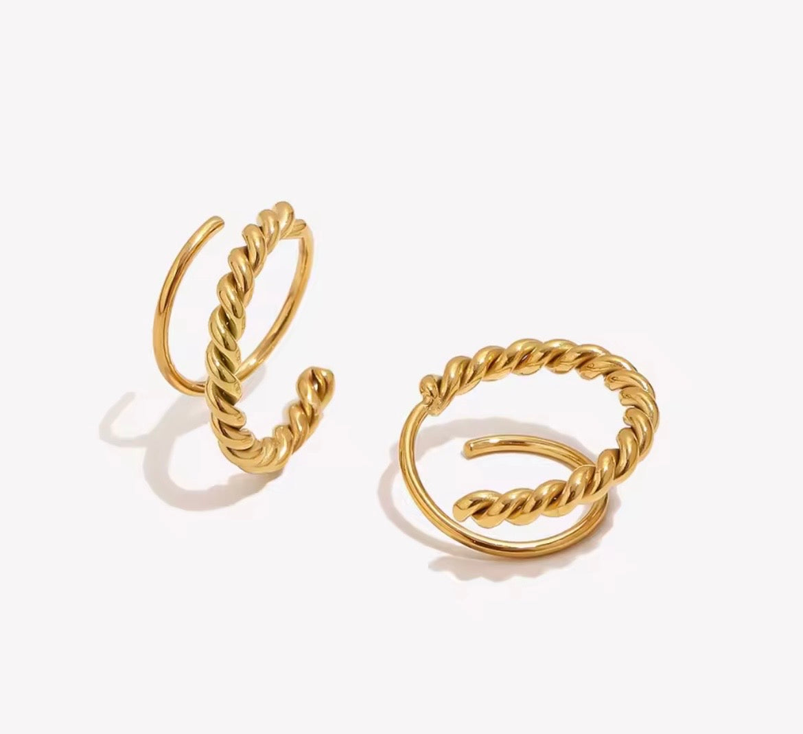 Spiral Twist Hoops