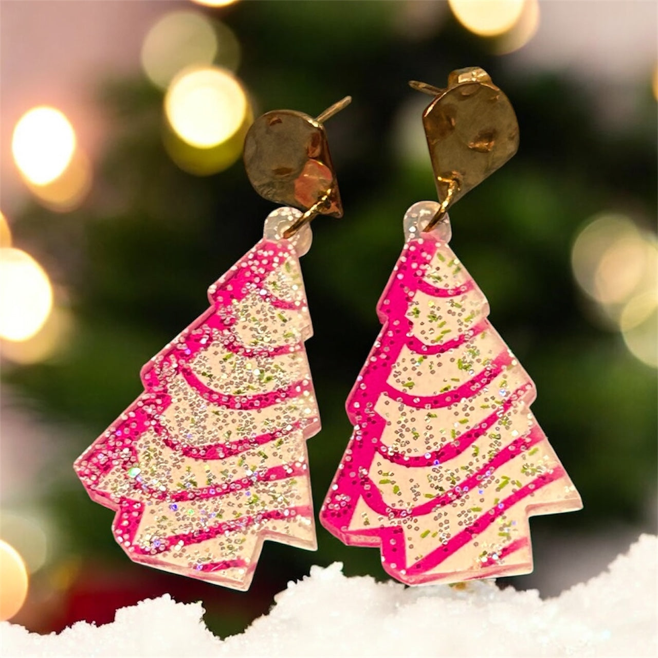 Christmas Earrings Collection – Lightweight Acrylic Festive Studs & Dangles