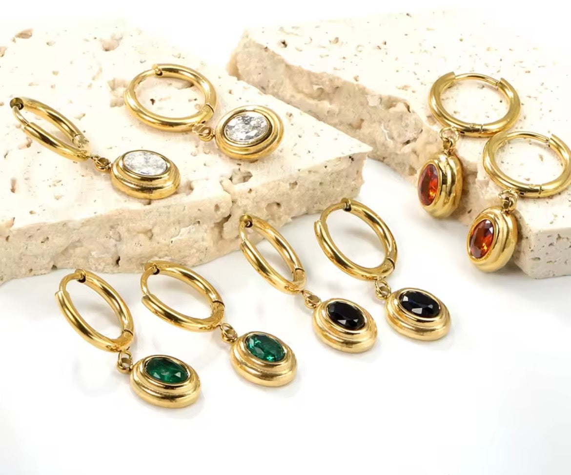 Classic Drop Huggie Earrings