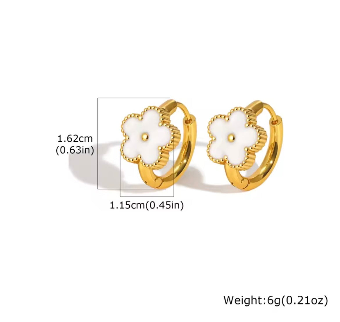 Blossom Luxe Clover Hoop Earrings
