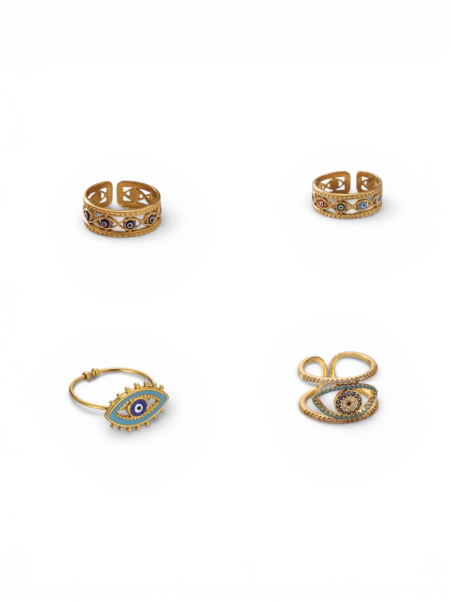 Evil Eye Harmony Adjustable Ring