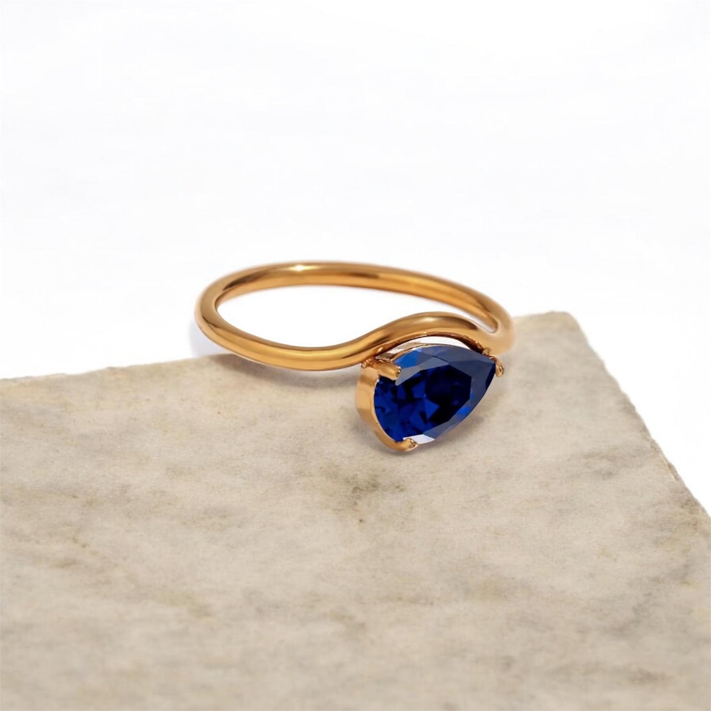Oval Zircon Birthstone Ring – Size US 8 UK Size P½ to Q