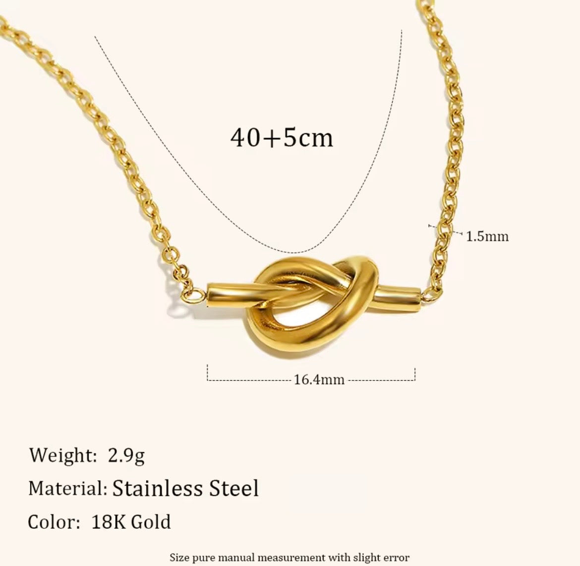 Eternal Knot Necklace – Waterproof Stainless Steel
