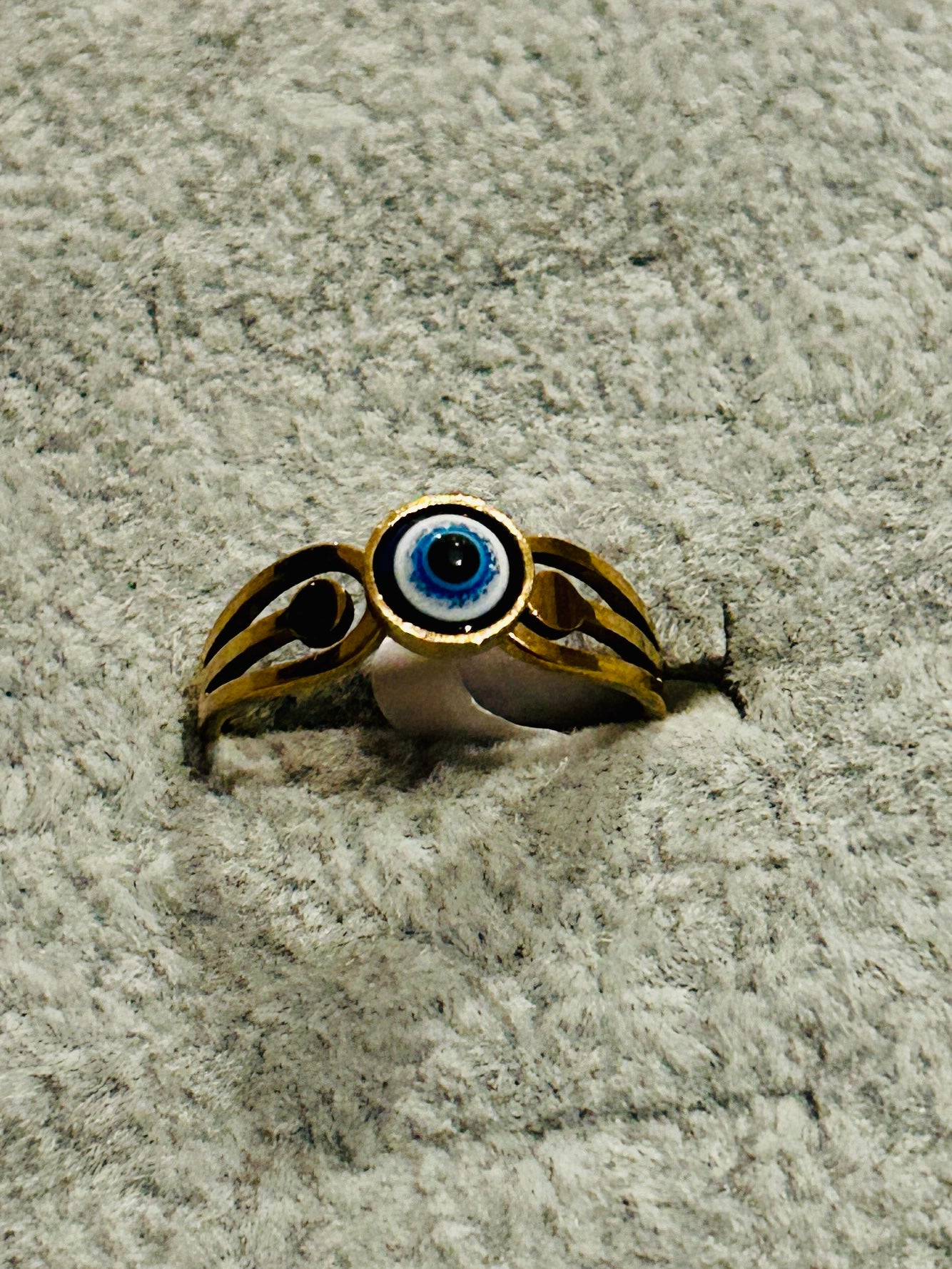 Evil Eye Greek Link Ring