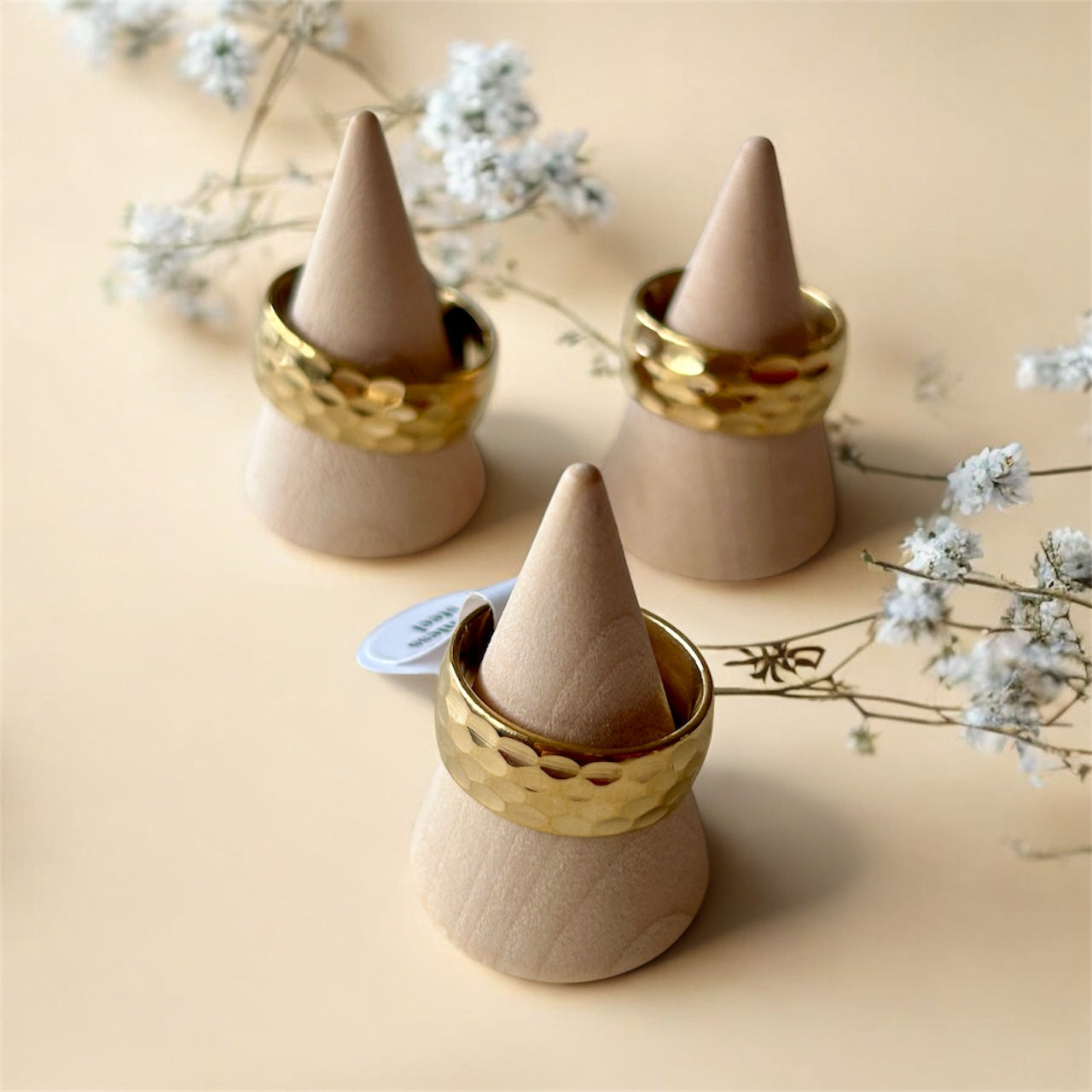 Hammered Gold Band Ring