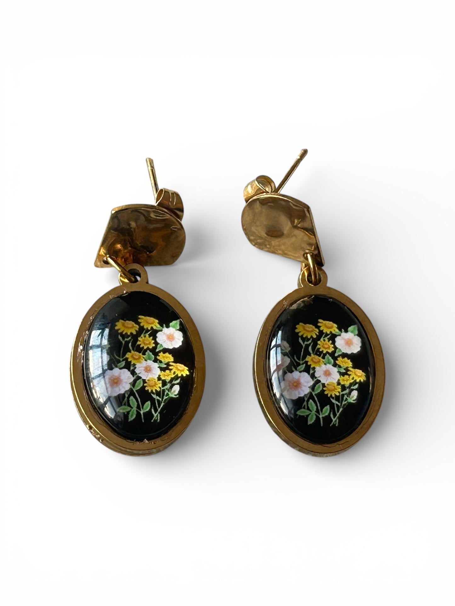 Vintage Floral Drop Earrings