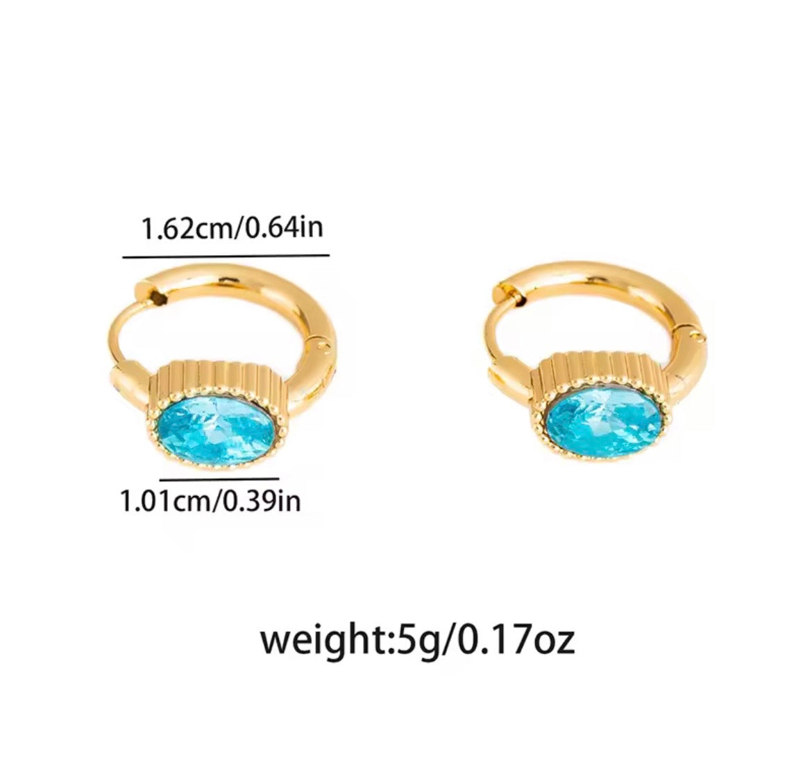 Gem Glow Hoop Earrings