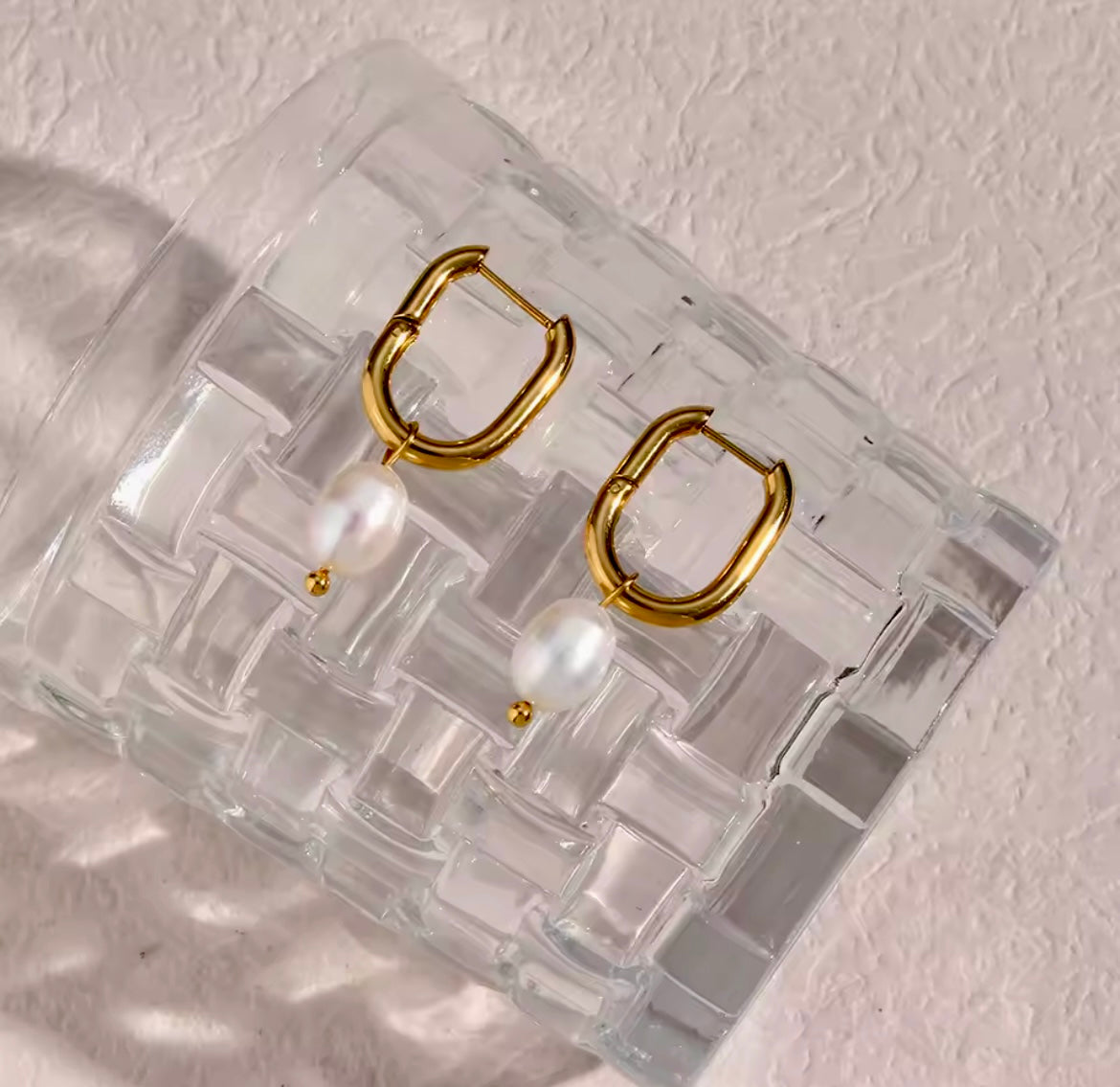 Golden Waterfall Pearl Hoops – Two Elegant Designs