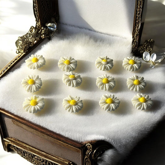 Sunny Daisy Bloom Studs – 16mm Acrylic with Stainless Steel Back