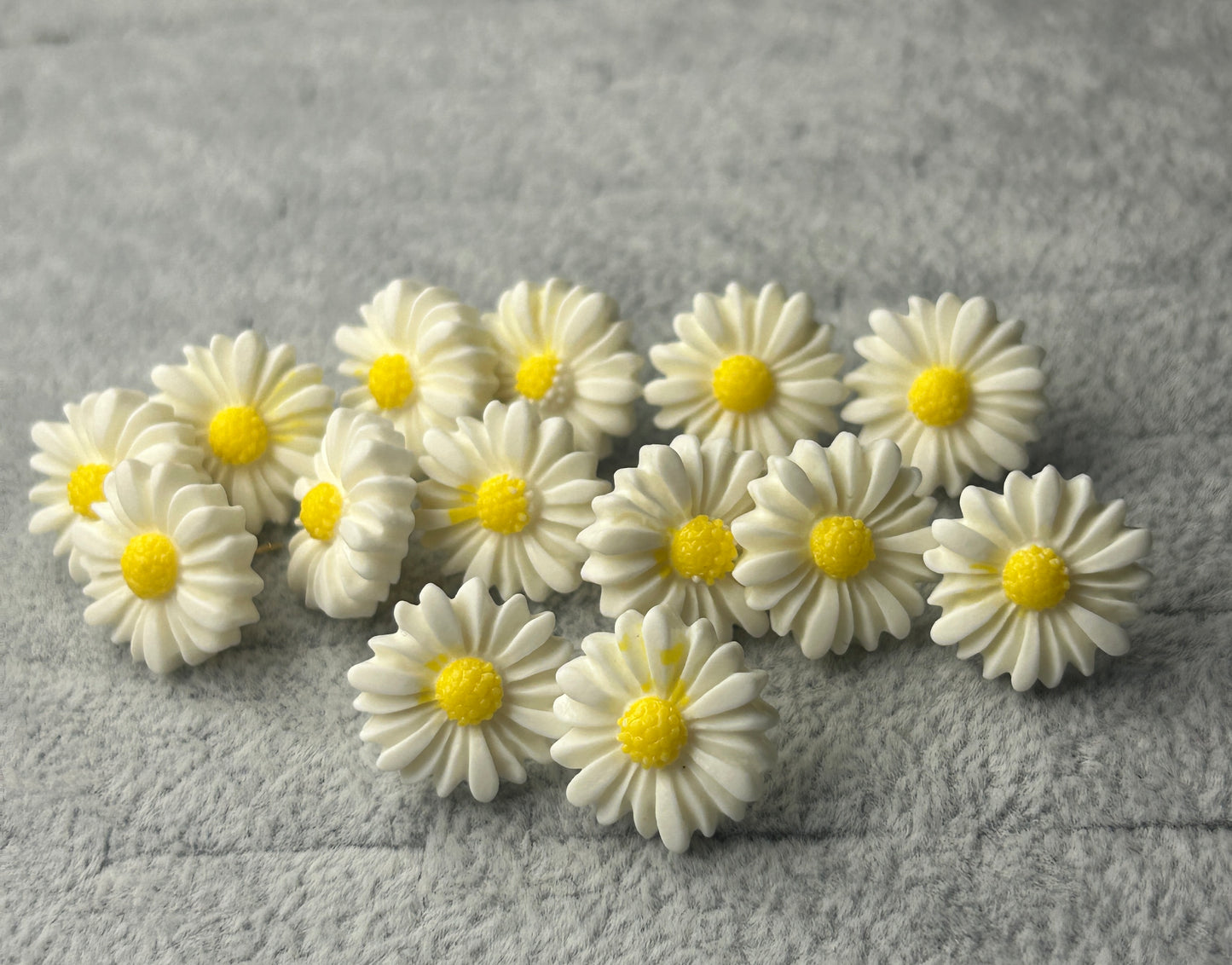 Sunny Daisy Bloom Studs – 16mm Acrylic with Stainless Steel Back