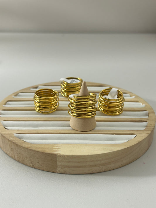 Golden Spiral Stainless Steel Ring