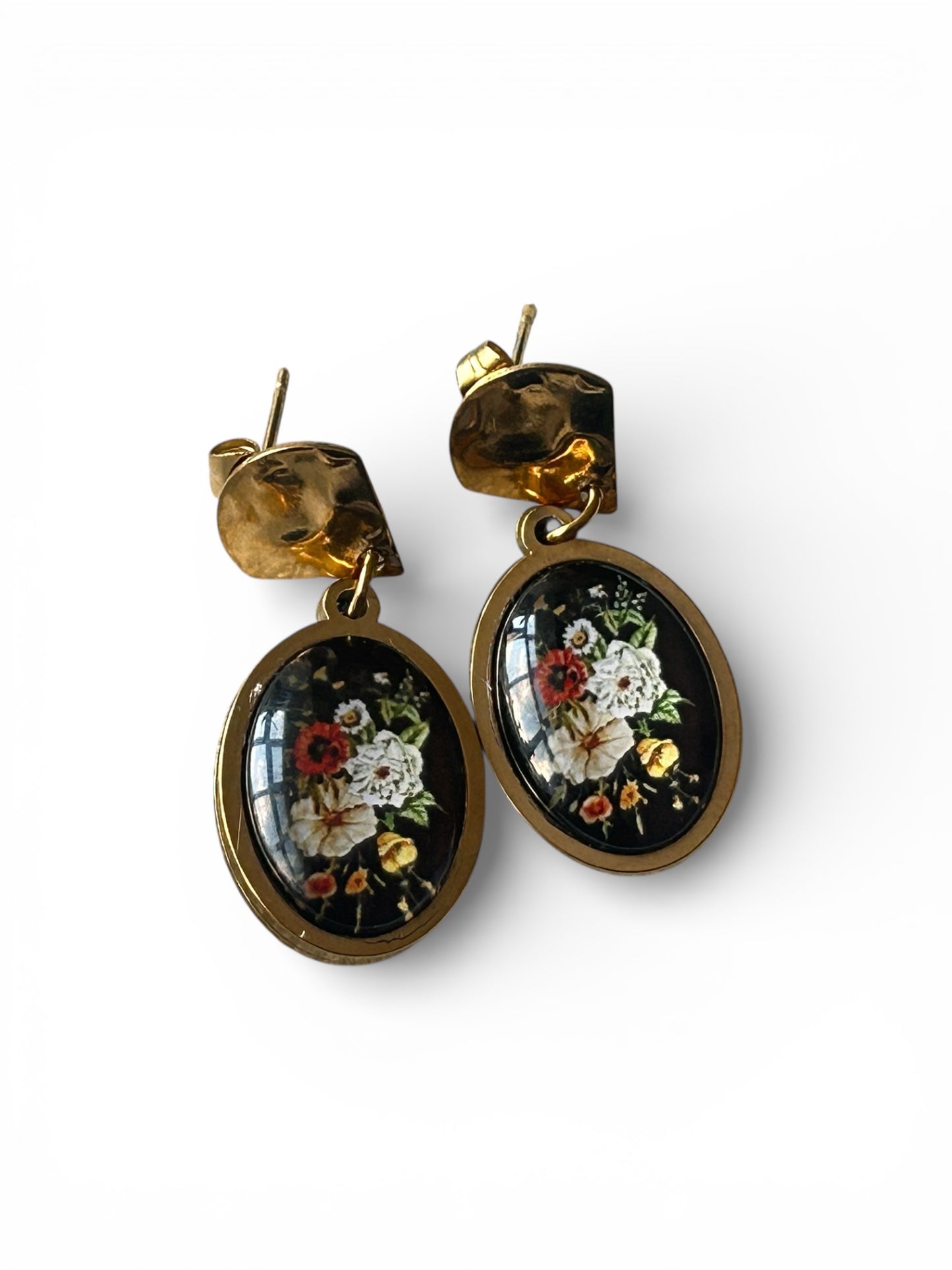 Vintage Floral Drop Earrings