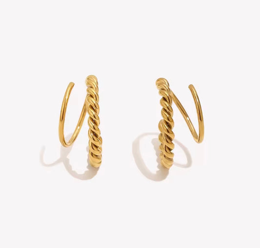 Spiral Twist Hoops