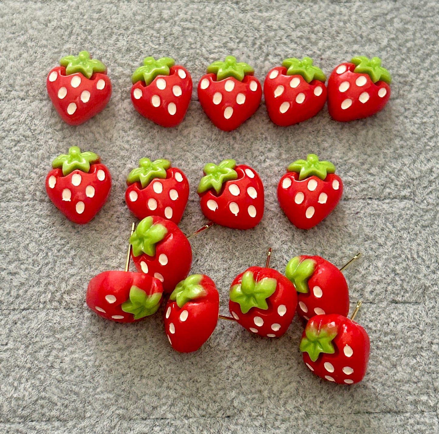 Sweet Berry Pop Studs – Resin Front with Stainless-Steel Back