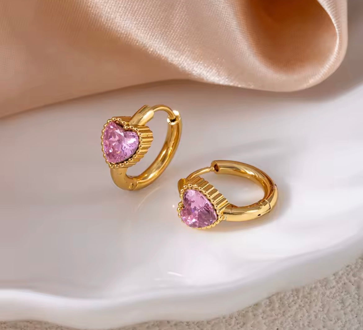 Gem Glow Hoop Earrings